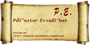 Pásztor Erzsébet névjegykártya